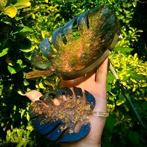 Handmade Leaf coasters, keys tray.